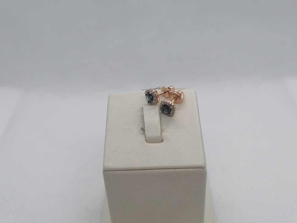 СЕРЬГИ ЛОНДОН-ТОПАЗ с камнями (Au 585)