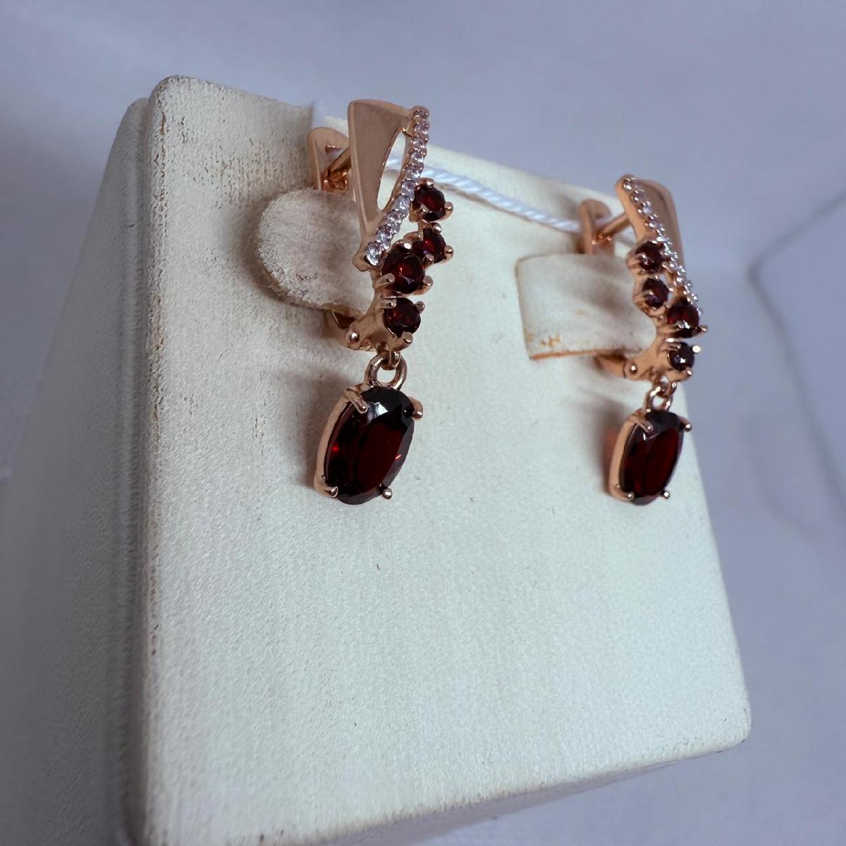 СКМИ585 СЕРЬГИ С КАМНЯМИ (Au 585)