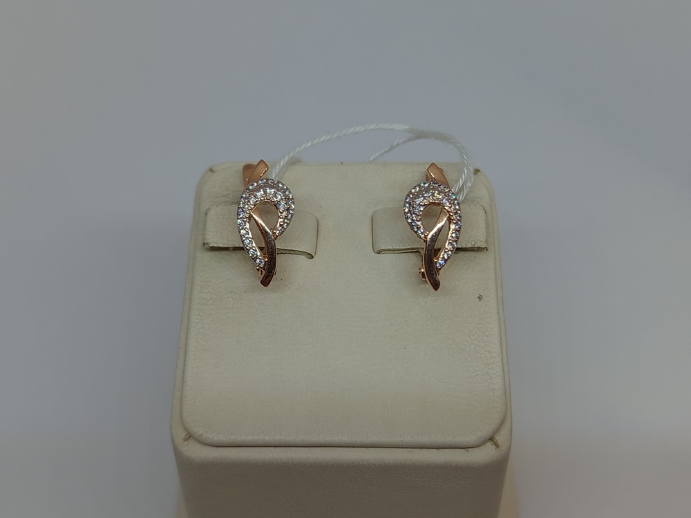 СКМИ585 СЕРЬГИ С КАМНЯМИ (Au 585)