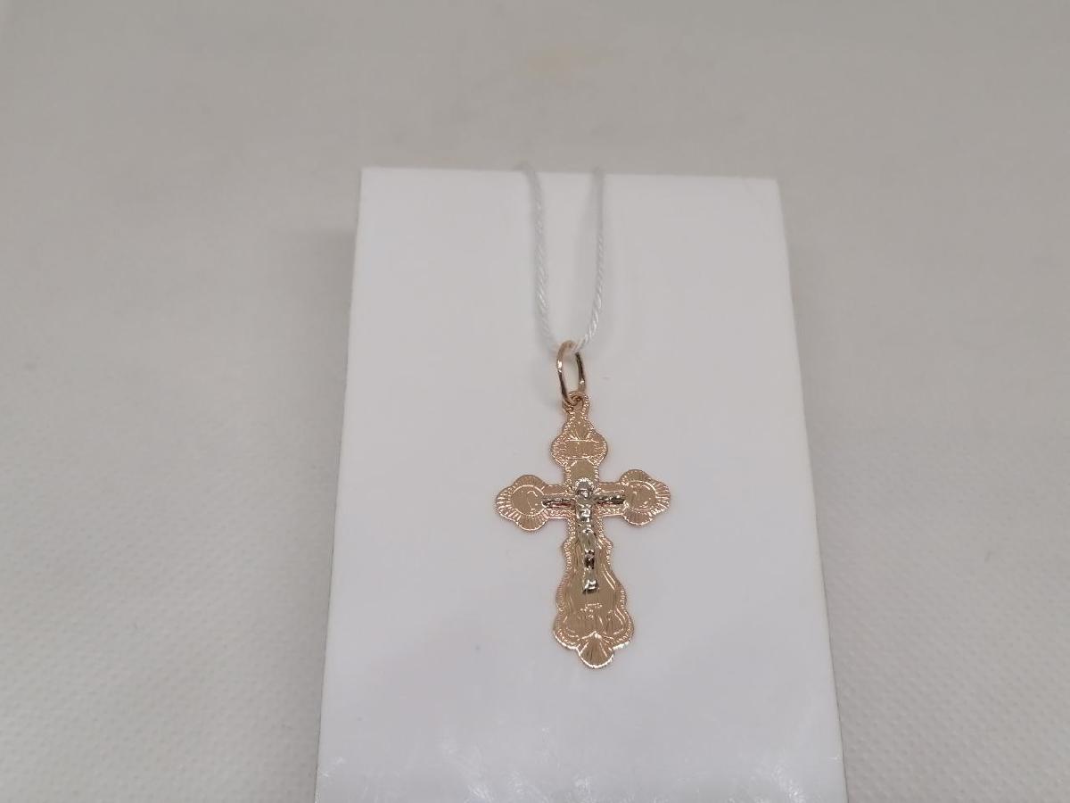 ПОДВЕСКА КРЕСТ БЕЗ КАМНЯ (Au 585)