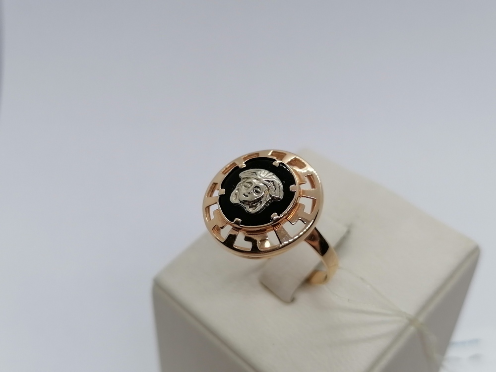 03549 КОЛЬЦО ОНИКС (Au 585)