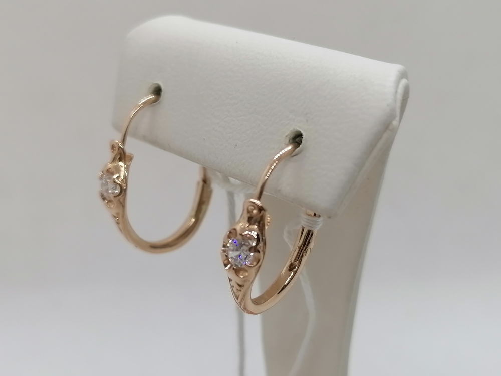 СЕРЬГИ С КАМНЕМ (Au 585)