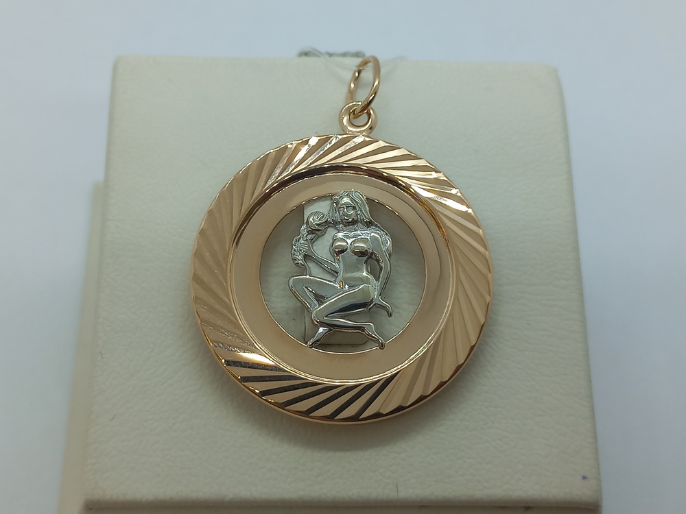 5654А/дева ПОДВЕСКА ЗНАК ЗОДИАКА ДЕВА (Au 585)