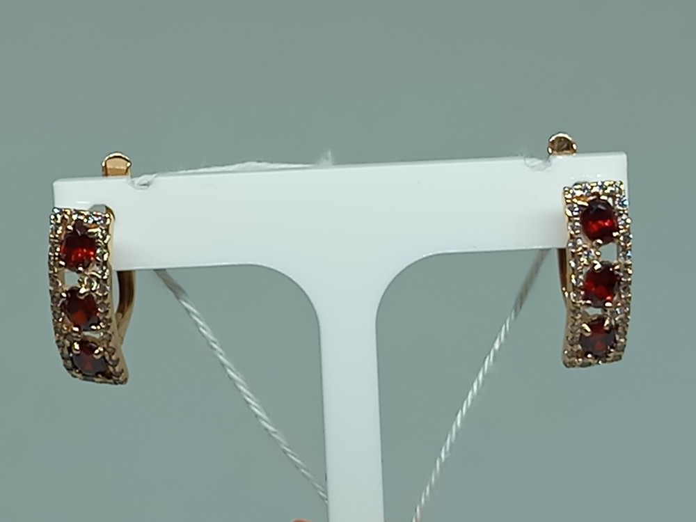 СКМИ585 СЕРЬГИ С КАМНЯМИ (Au 585)