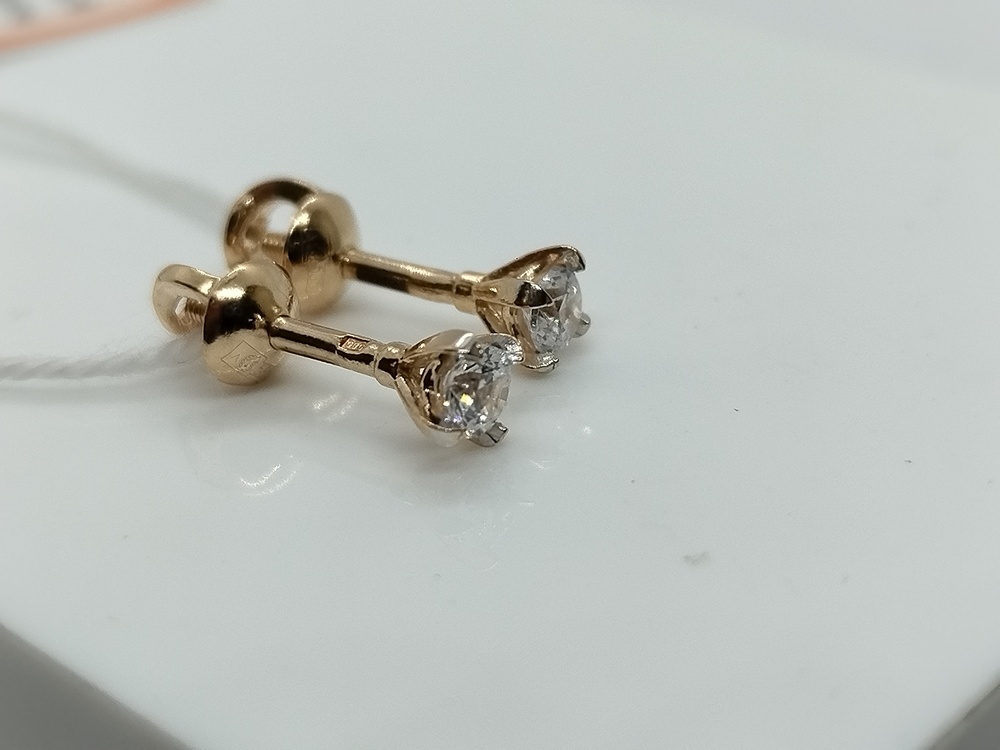 СПУС585 СЕРЬГИ ПУСЕТЫ (Au 585)