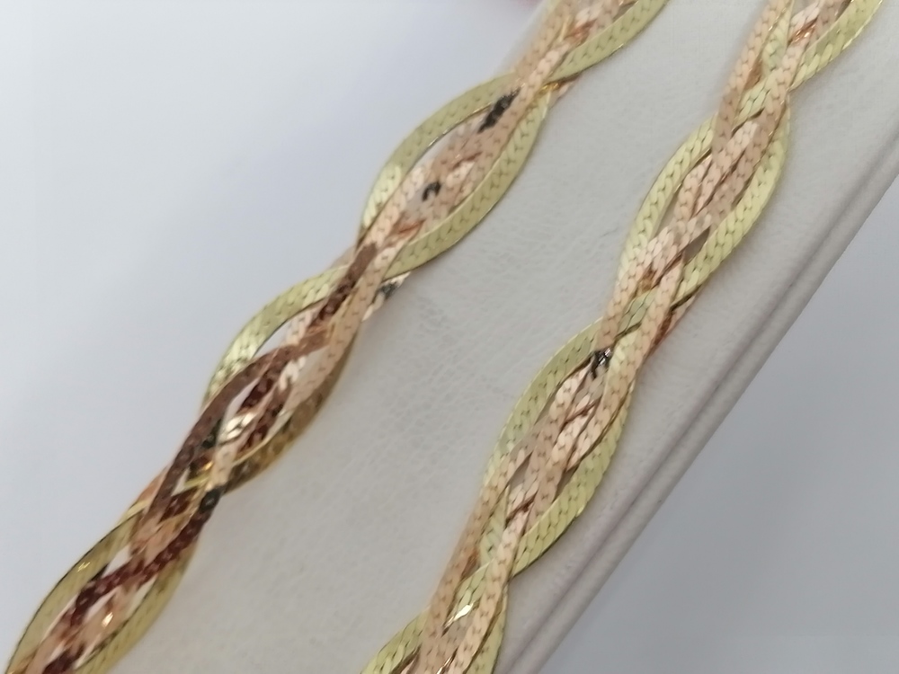 ЦЛКП585 ЦЕПЬ ПОЛНОВЕСНАЯ Косичка(париджина) (Au 585) ЦЛКП585 ЦЕПЬ ПОЛНОВЕСНАЯ Косичка(париджина) (Au 585)