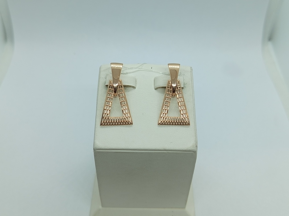 021192-1000 СЕРЬГИ БЕЗ КАМНЯ (Au 585)