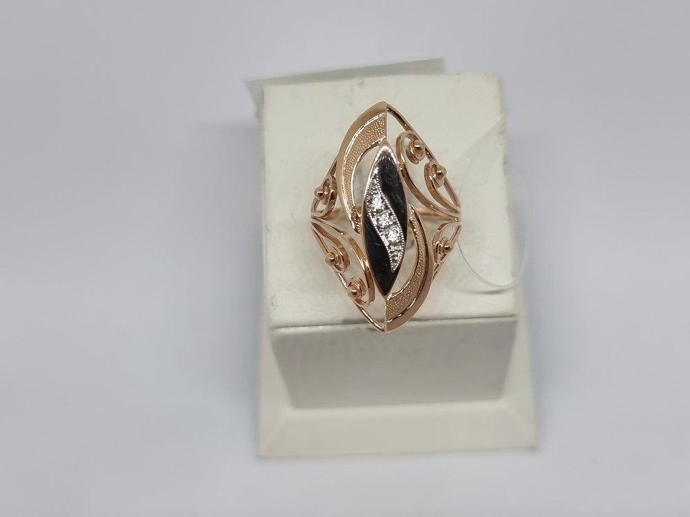 КОЛЬЦО С КАМНЯМИ (Au 585)