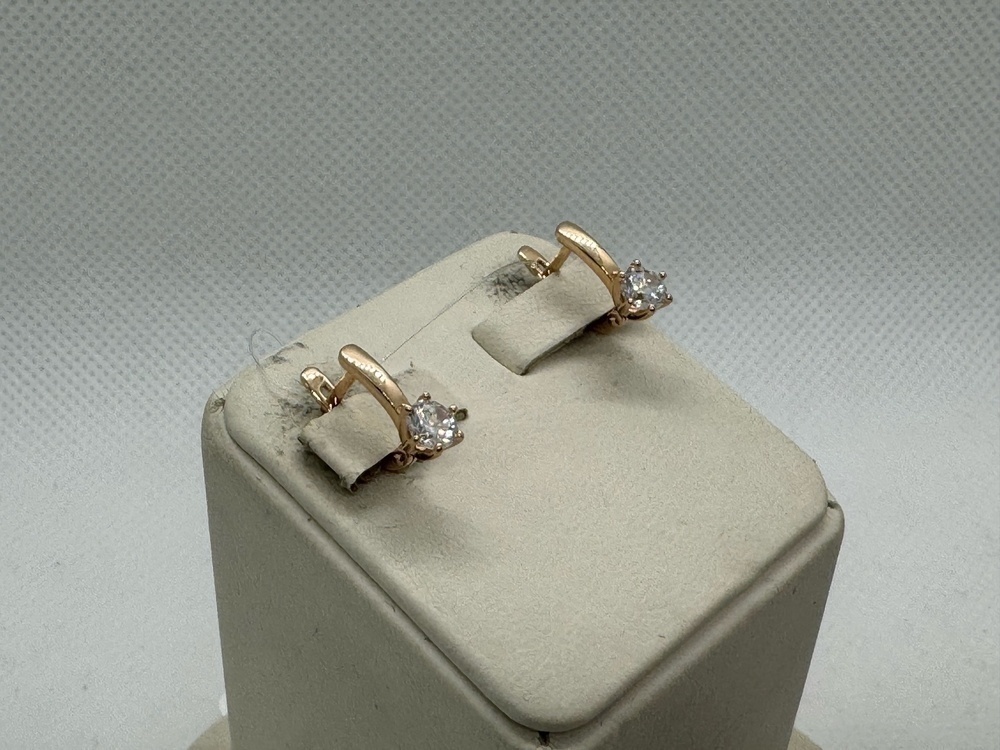 СЕРЬГИ С КАМНЕМ (Au 585)