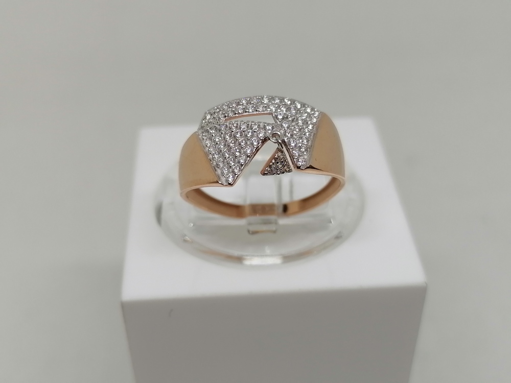 КОЛЬЦО С КАМНЯМИ (Au 585)