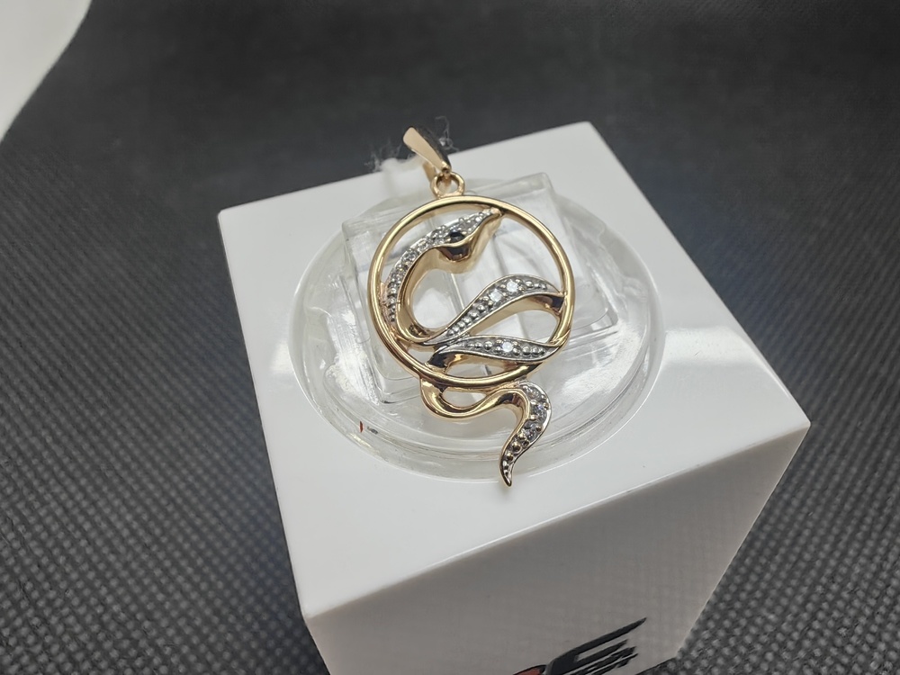 ПОДКМИ585 ПОДВЕСКА С КАМНЯМИ (Au 585) ПОДКМИ585 ПОДВЕСКА С КАМНЯМИ (Au 585)