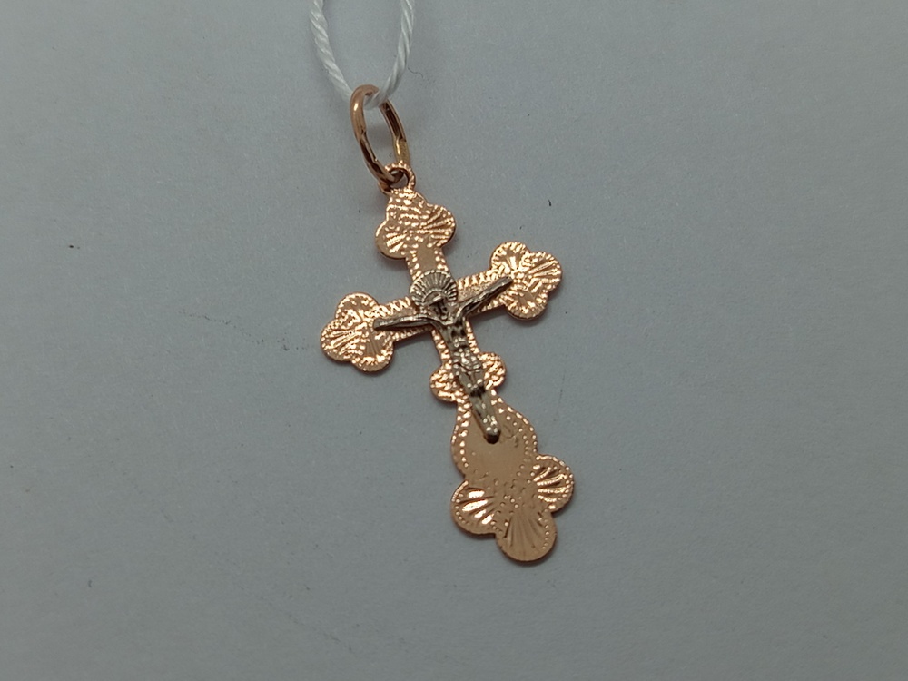 ПОДКБК585 ПОДВЕСКА КРЕСТ БЕЗ КАМНЯ (Au 585)