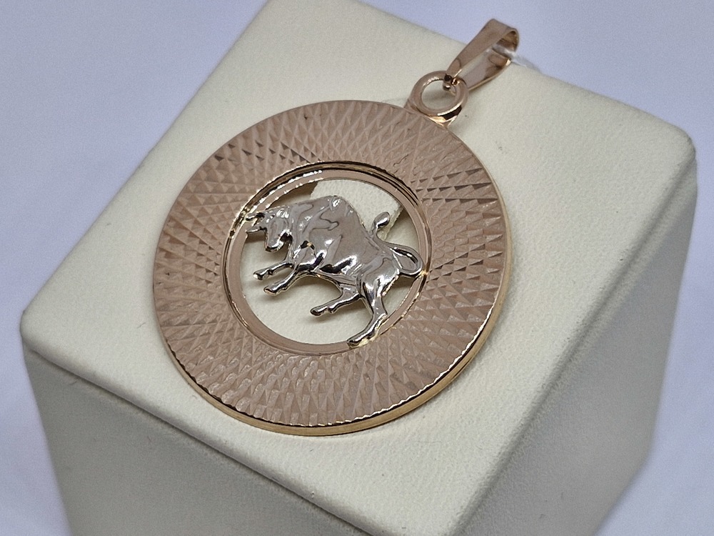 ПОДВЕСКА ЗНАК ЗОДИАКА ТЕЛЕЦ (Au 585)