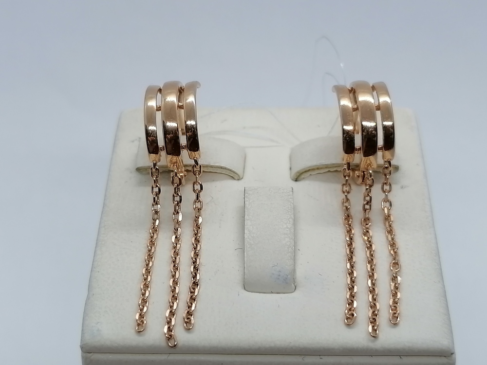 01-208583 СЕРЬГИ БЕЗ КАМНЯ (Au 585)