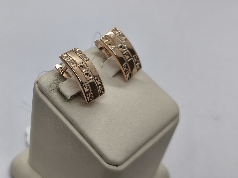 СЕРЬГИ БЕЗ КАМНЯ (Au 585)