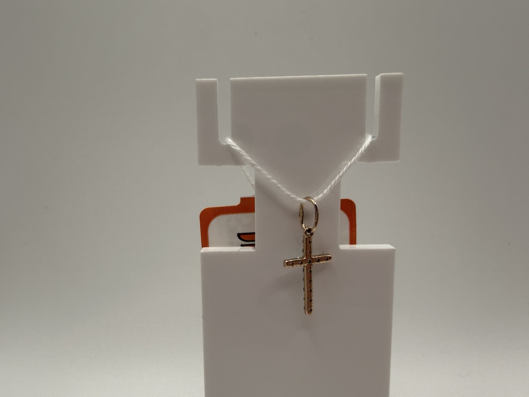 ПОДККИ585 ПОДВЕСКА КРЕСТ С КАМНЯМИ (Au 585)