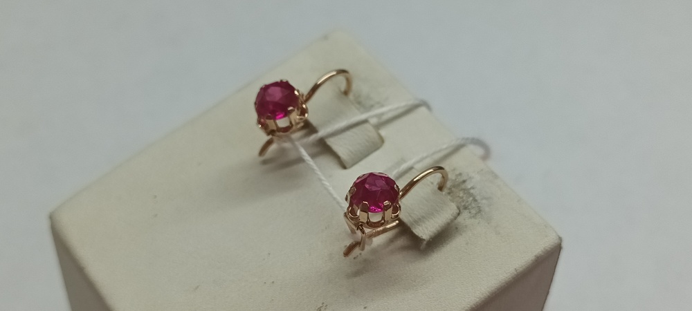 СЕРЬГИ С КАМНЕМ (Au 583)