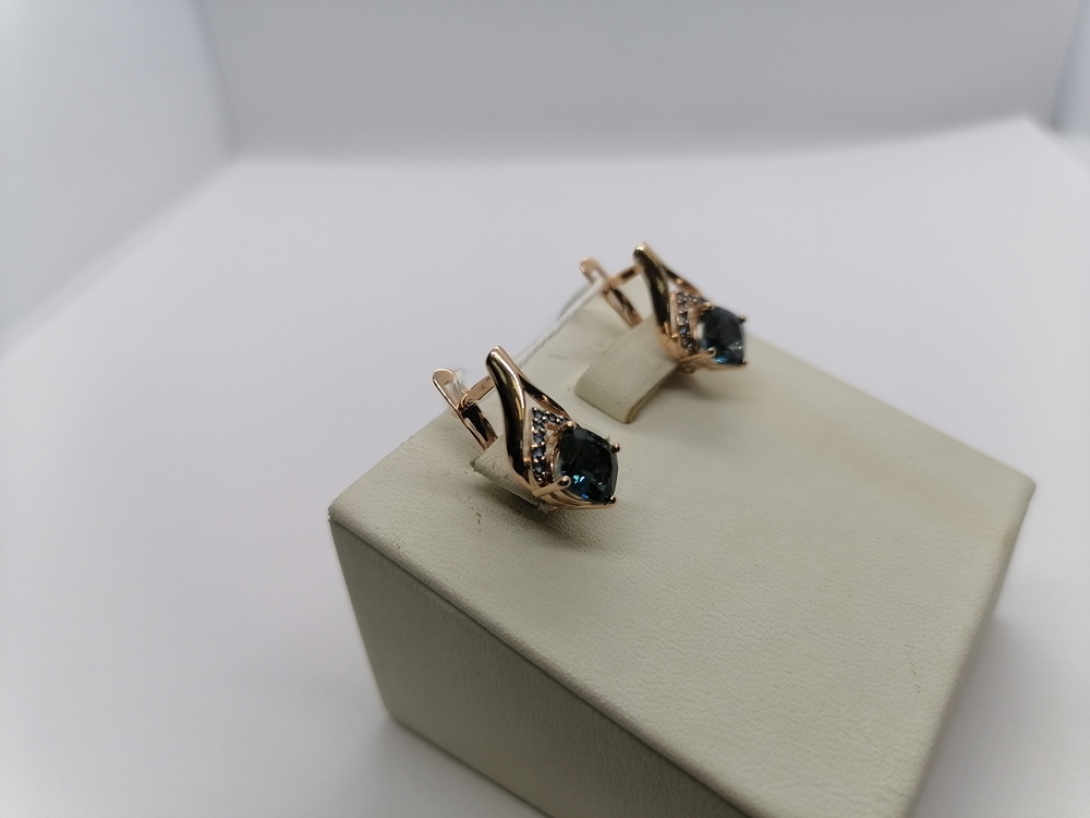 СЕРЬГИ С КАМНЯМИ (Au 585)