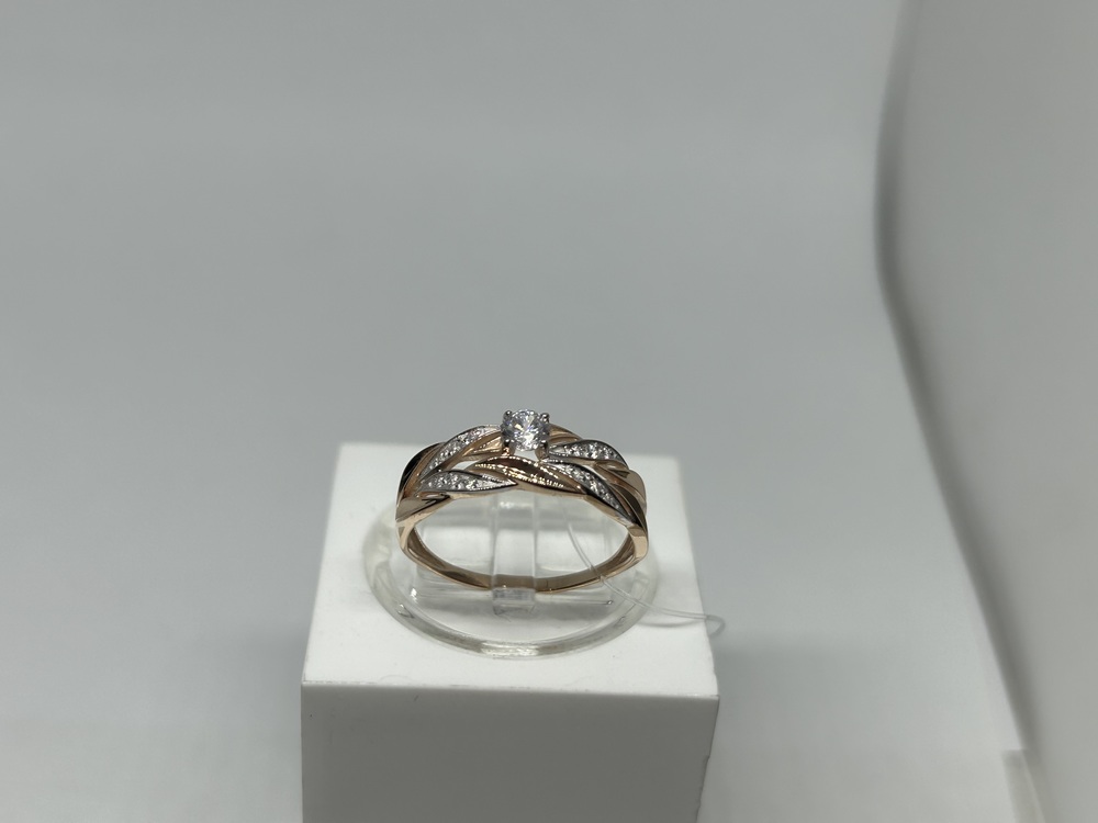 КОЛЬЦО С КАМНЯМИ (Au 585)