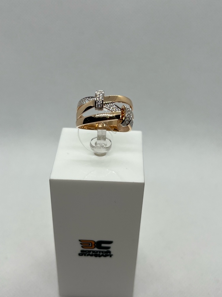 КОЛЬЦО С КАМНЯМИ (Au 585)