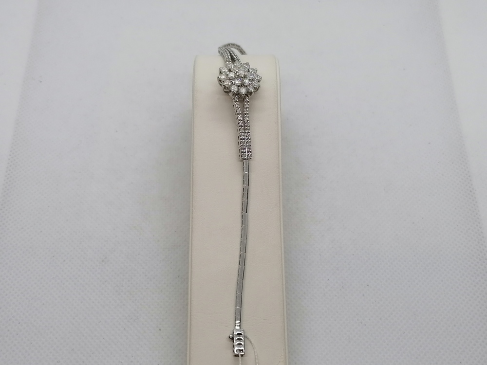 БРАСЛЕТ ЖЕСТКИЙ С КАМНЯМИ (Au 750)