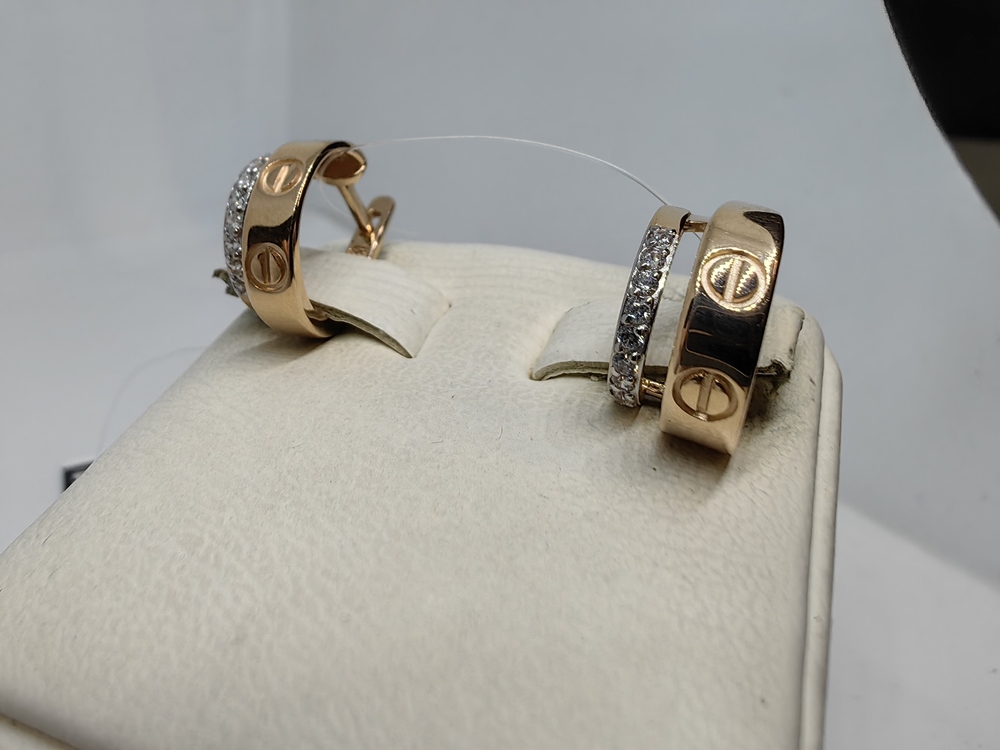 1205702 СЕРЬГИ С КАМНЯМИ (Au 585)