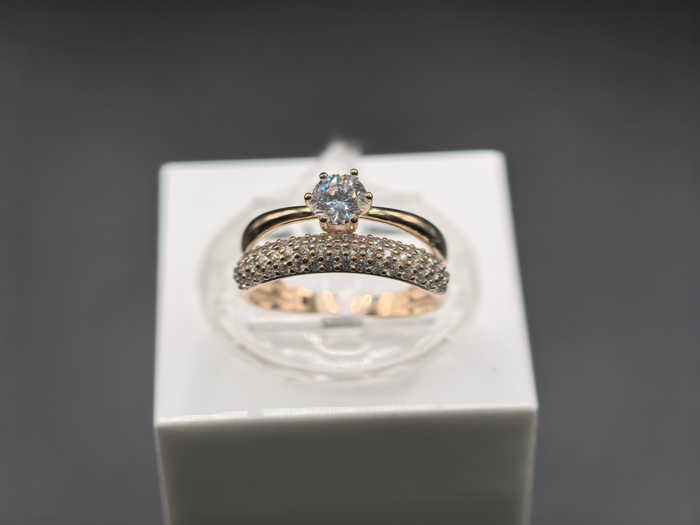 КОЛКМИ585 КОЛЬЦО С КАМНЯМИ (Au 585)