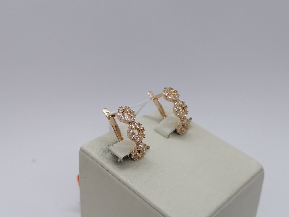 СКМИ585 СЕРЬГИ С КАМНЯМИ (Au 585)