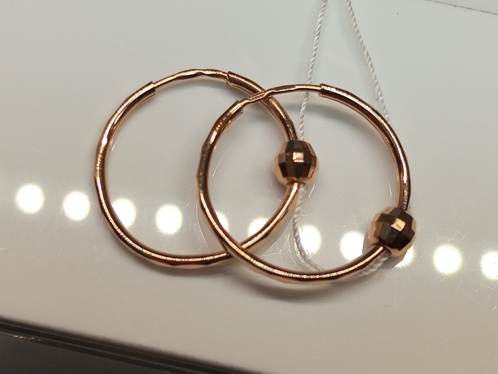 СКОН585 СЕРЬГИ КОНГО (Au 585)