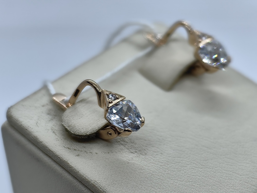 СЕРЬГИ С КАМНЯМИ (Au 585)