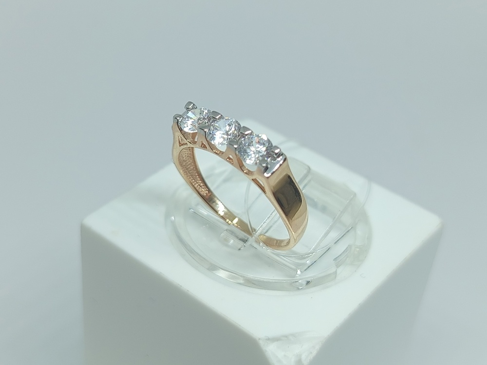 КОЛЬЦО С КАМНЯМИ (Au 585)