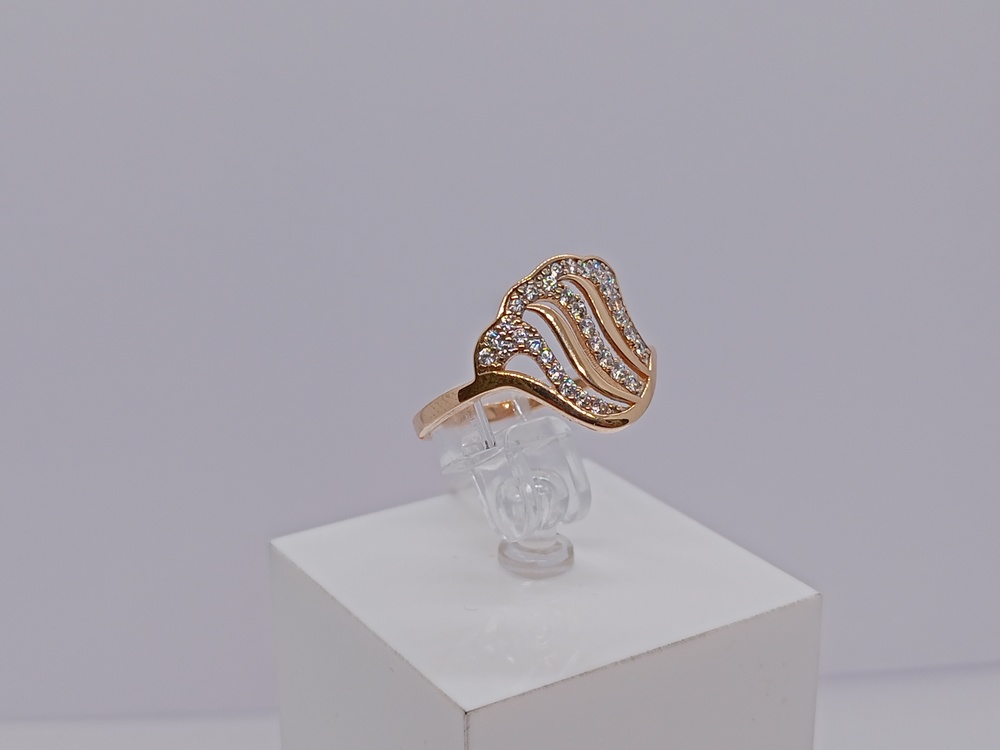 КОЛЬЦО С КАМНЯМИ (Au 585)