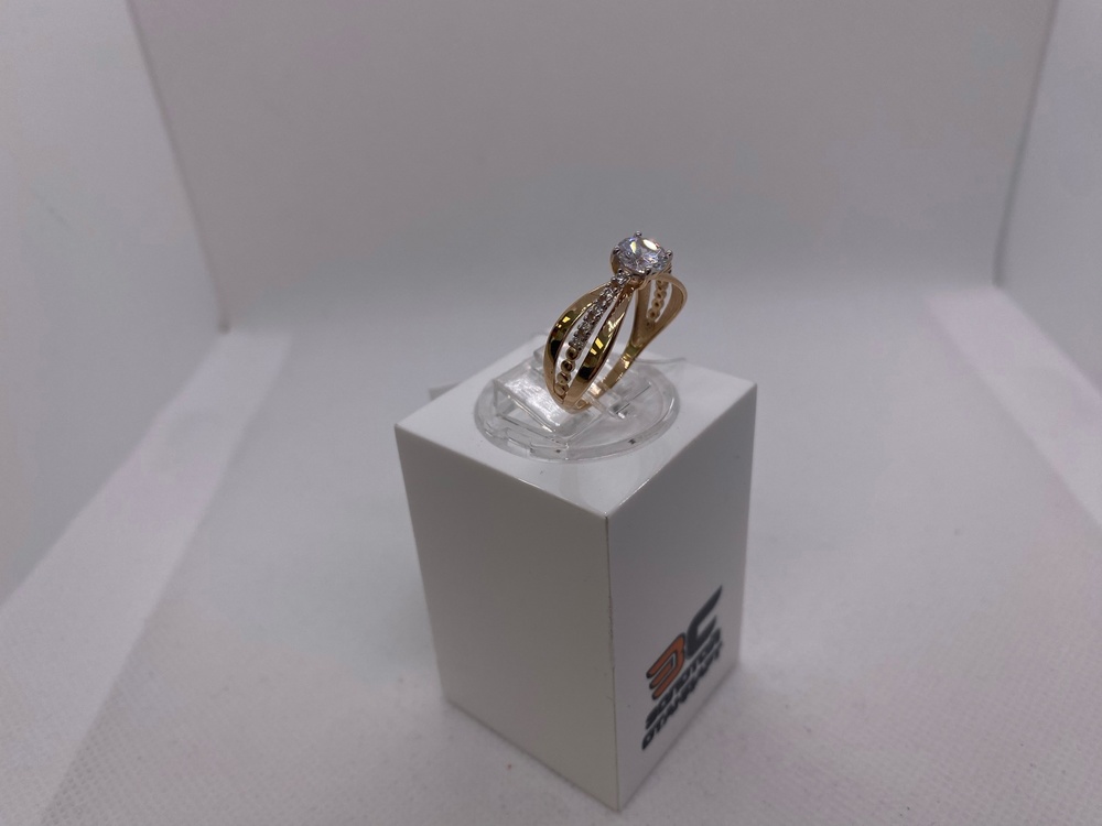 КОЛЬЦО С КАМНЯМИ (Au 585)