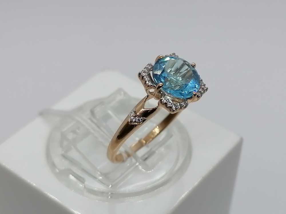 КОЛКМИ585 КОЛЬЦО С КАМНЯМИ (Au 585)