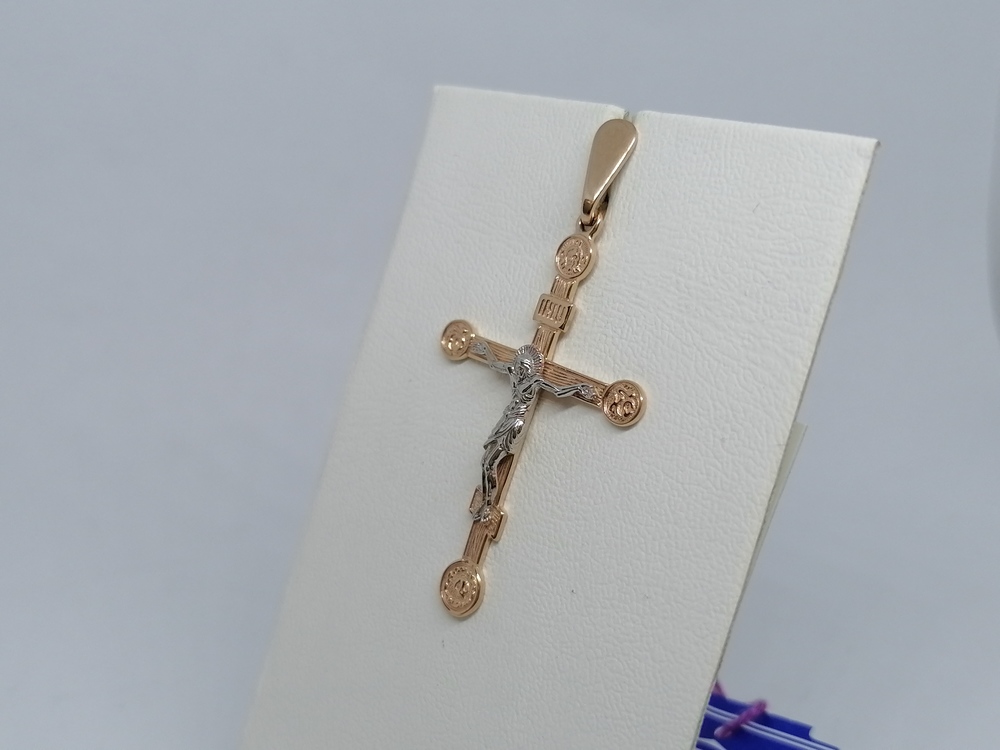 ПОДВЕСКА КРЕСТ без камня (Au 585)