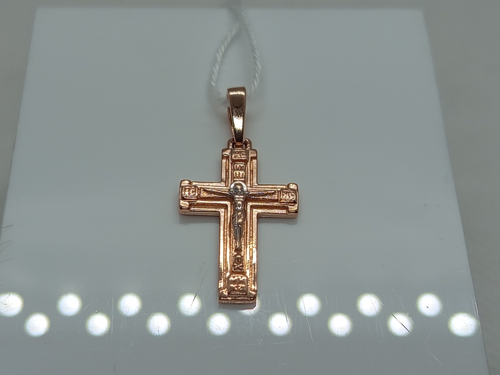 ПОДВЕСКА КРЕСТ БЕЗ КАМНЯ (Au 585)