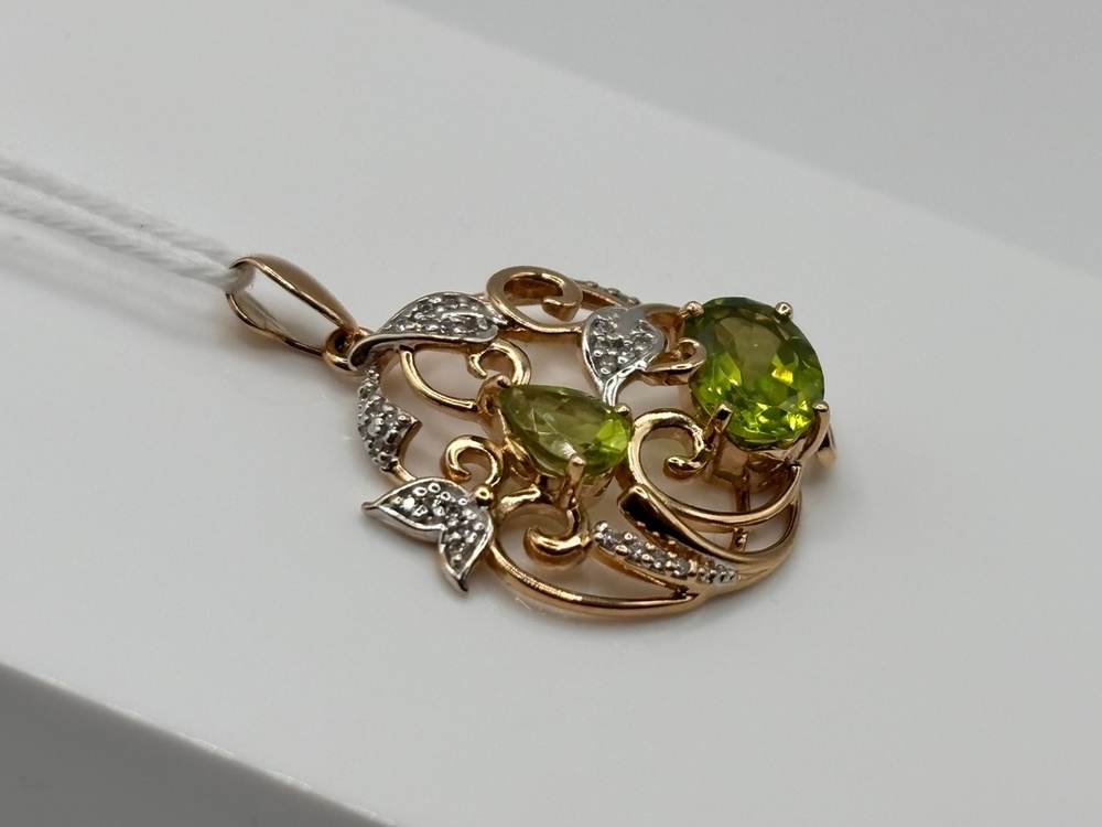 ПОДКМИ585 ПОДВЕСКА С КАМНЯМИ (Au 585)