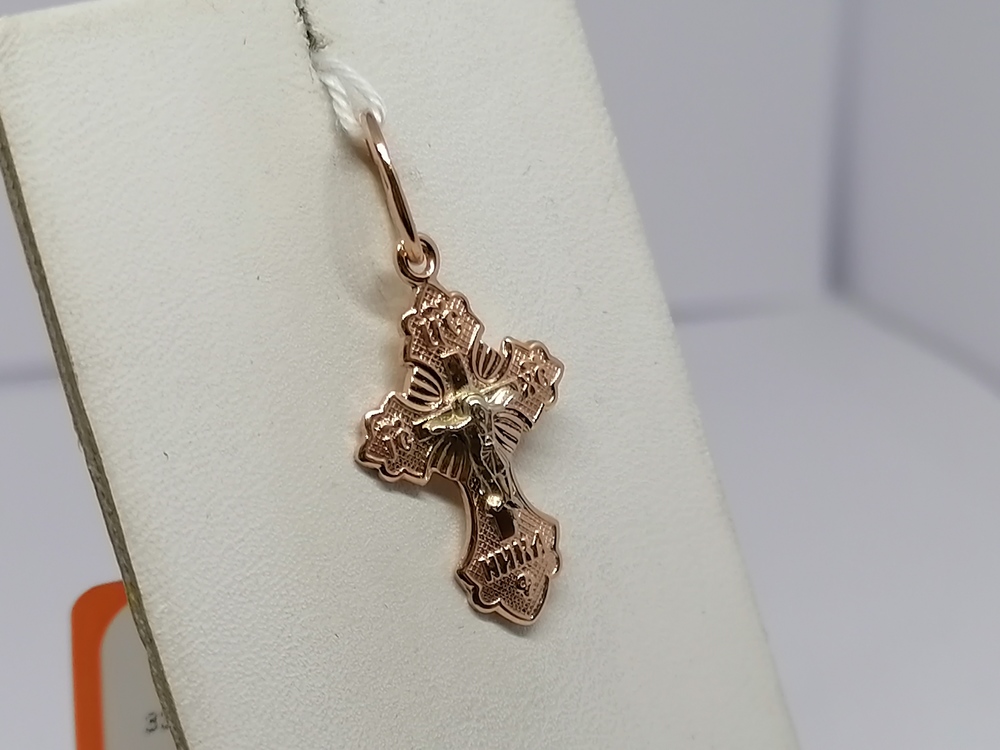 ПОДВЕСКА КРЕСТ БЕЗ КАМНЯ (Au 585)
