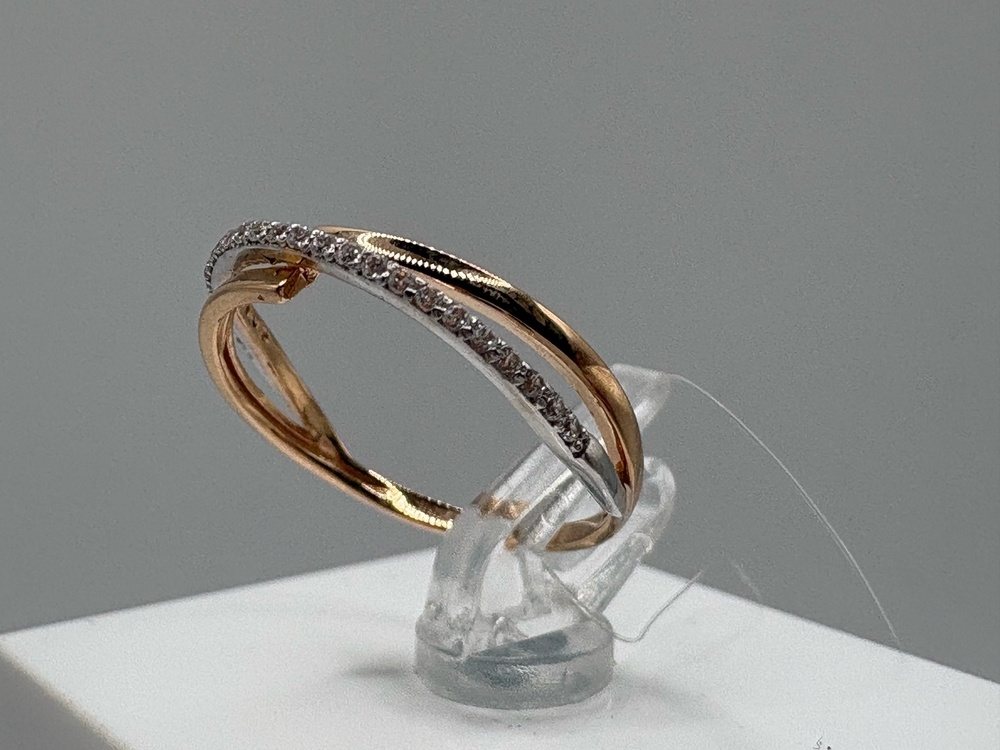 КОЛЬЦО С КАМНЯМИ (Au 585)