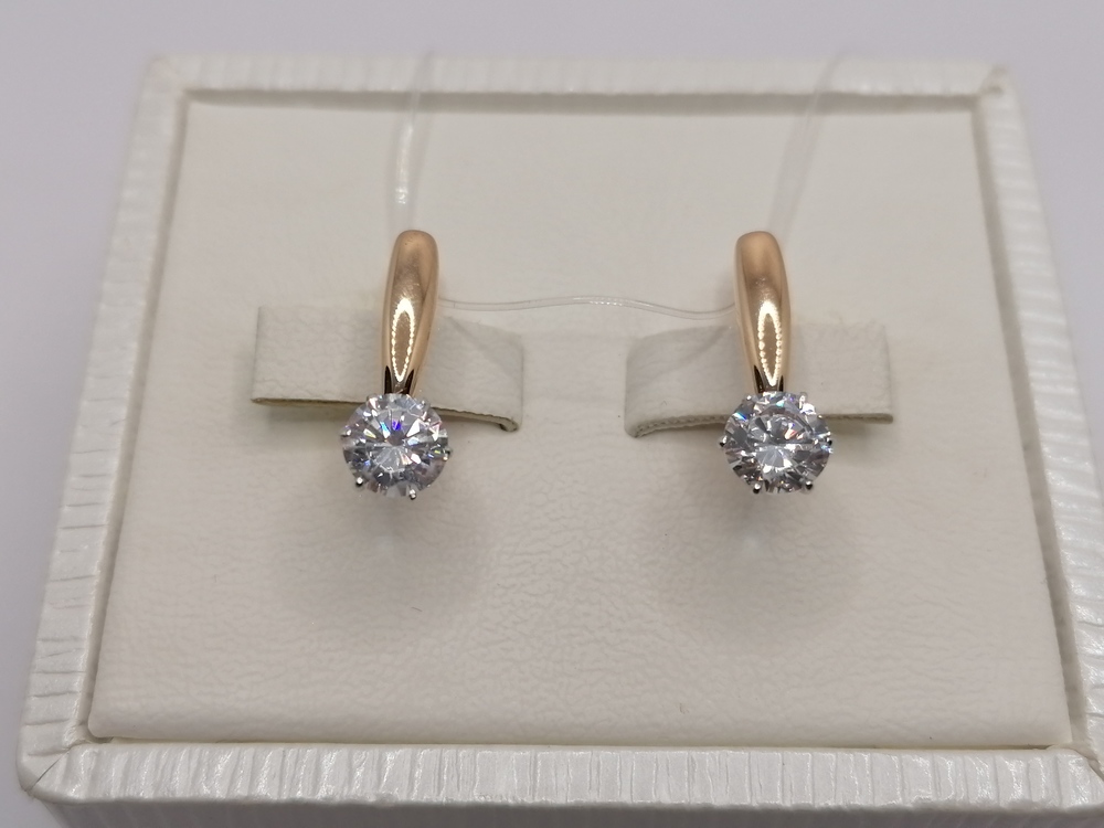 СЕРЬГИ С КАМНЕМ (Au 585)