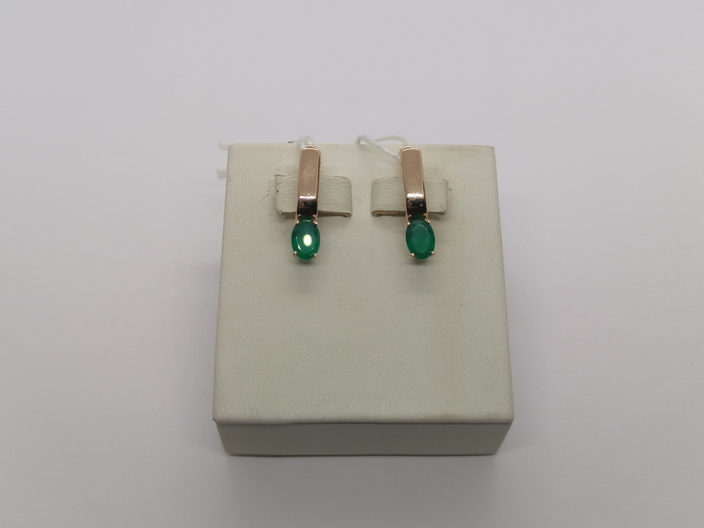 СЕРЬГИ С КАМНЕМ (Au 585)