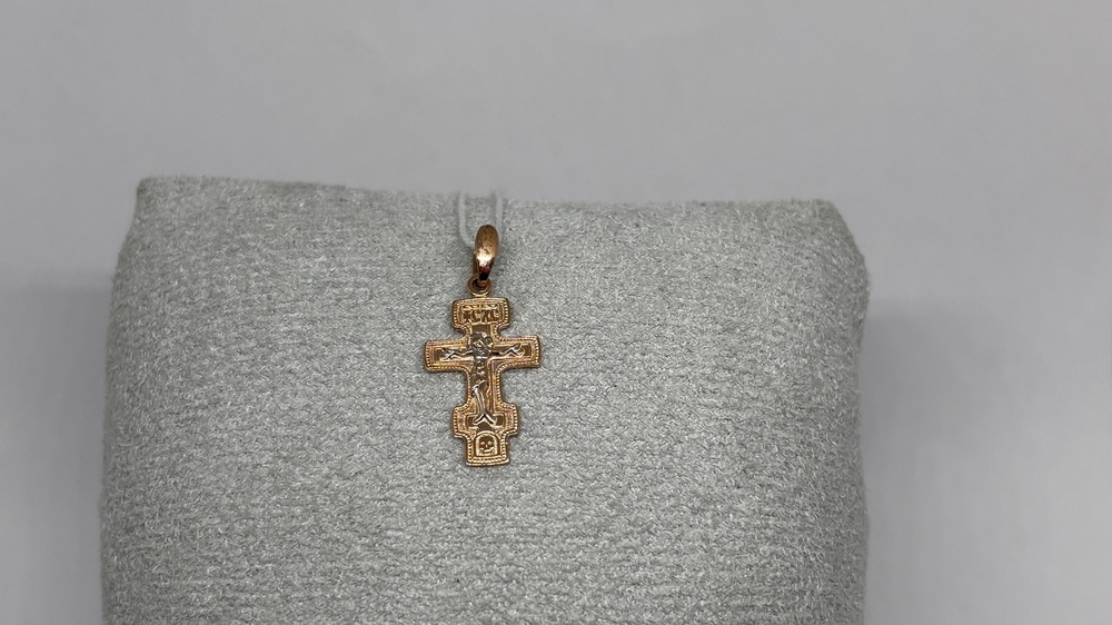 ПОДВЕСКА КРЕСТ БЕЗ КАМНЯ (Au 585)