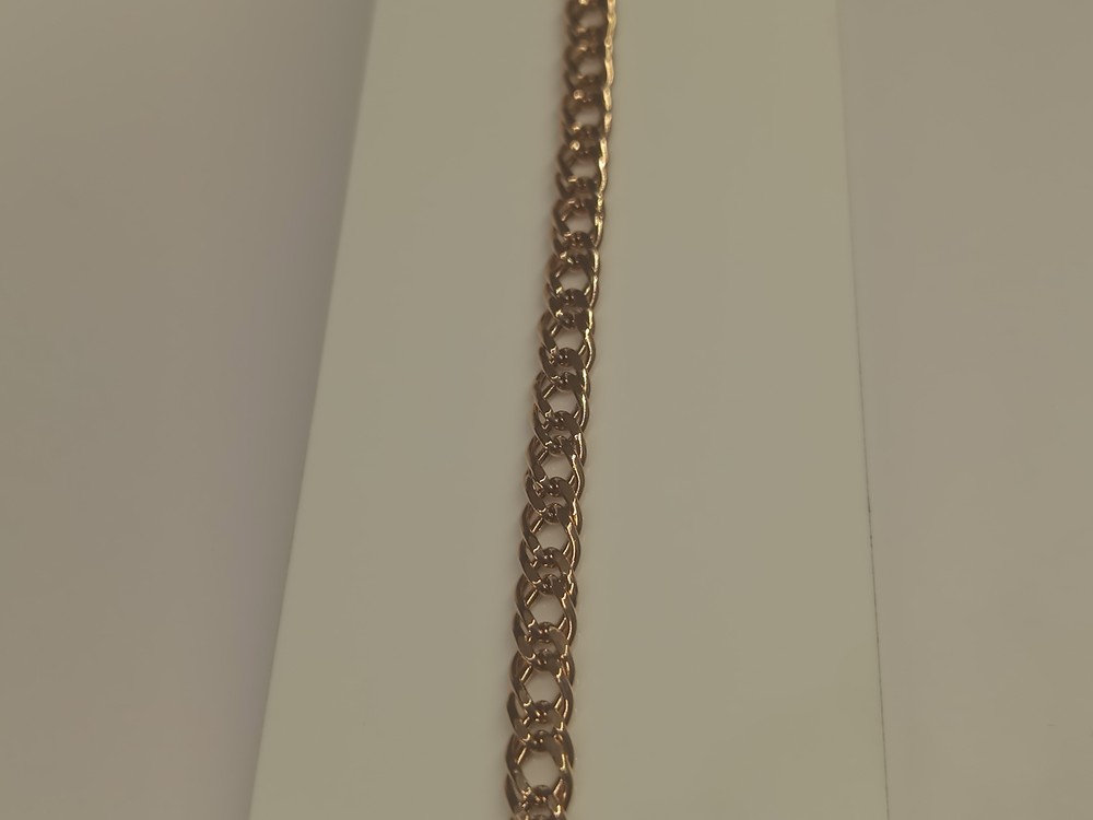 БРАСЛЕТ ПУСТОТЕЛЫЙ Ромб двойной Au 585