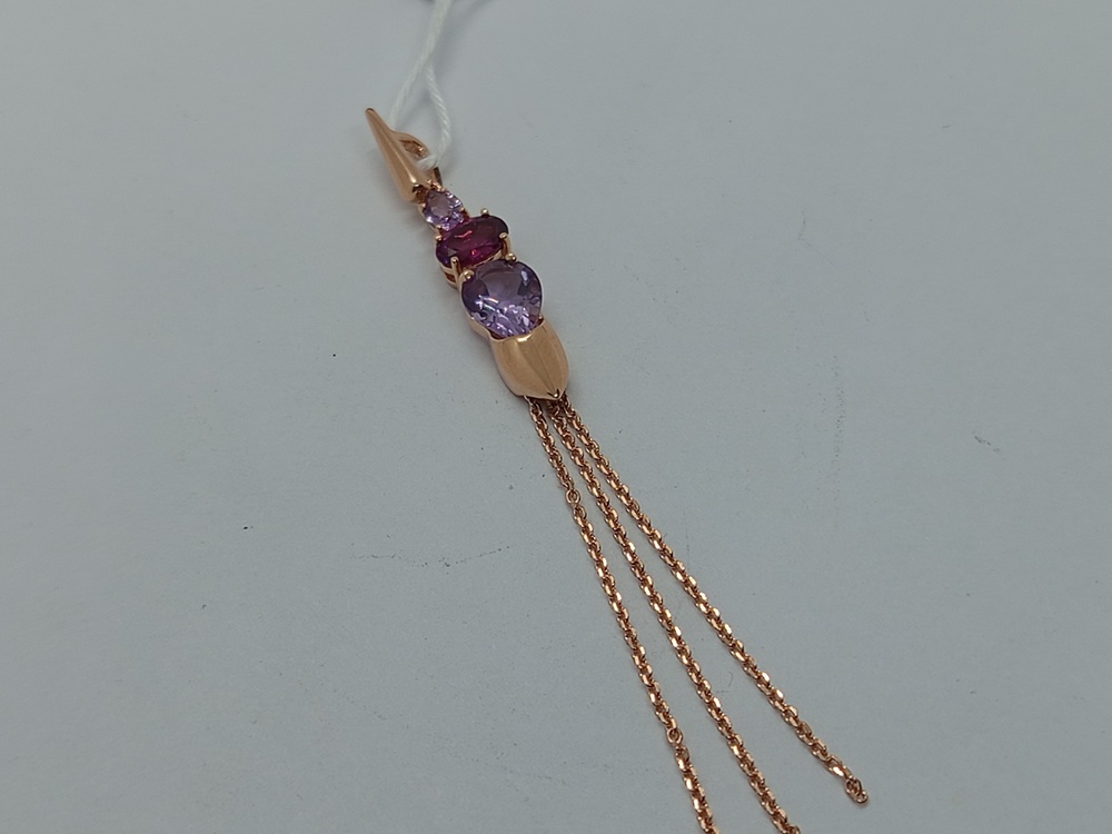 ПОДКМИ585 ПОДВЕСКА С КАМНЯМИ (Au 585)