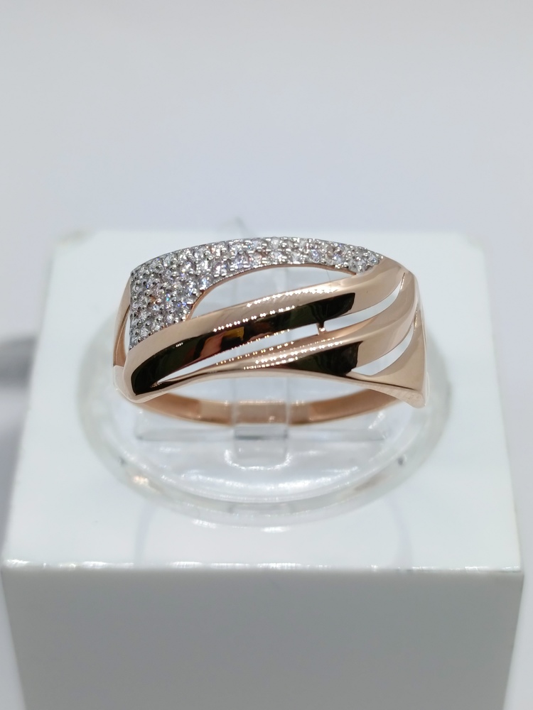 КОЛЬЦО С КАМНЯМИ (Au 585)