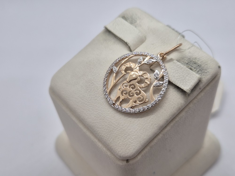 ПОДВЕСКА ЗНАК ЗОДИАКА ОВЕН (Au 585)