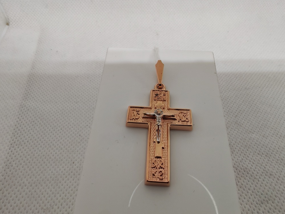 ПОДВЕСКА КРЕСТ БЕЗ КАМНЯ (Au 585)