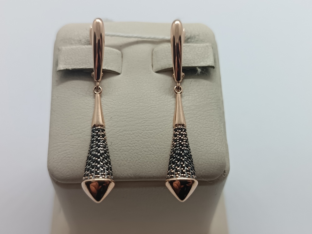 СКМИ585 СЕРЬГИ С КАМНЯМИ (Au 585)