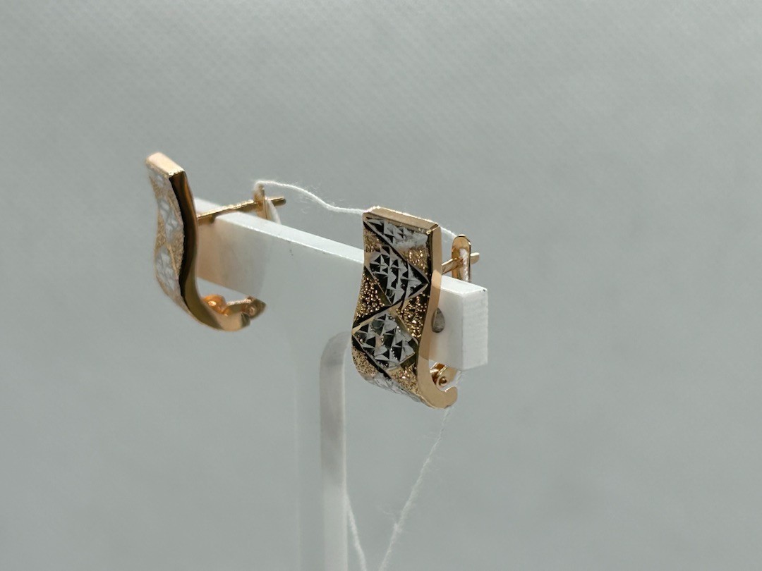 СБКМ585 СЕРЬГИ БЕЗ КАМНЯ (Au 585)