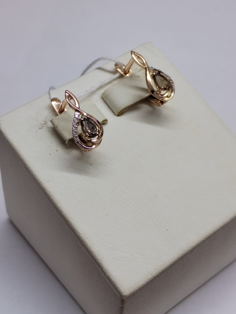 СКМИ585 СЕРЬГИ С КАМНЯМИ (Au 585)